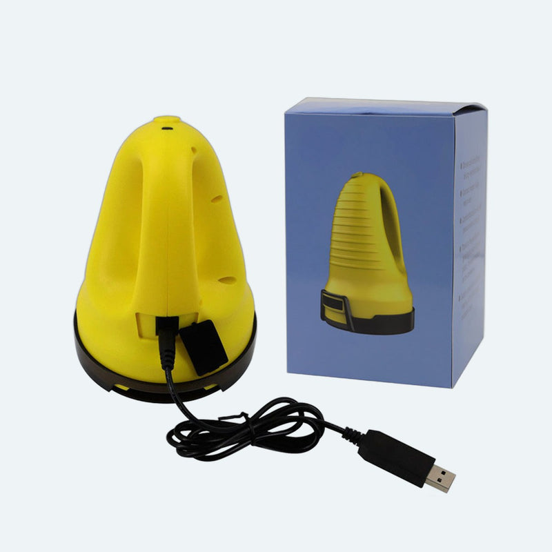ByeFrost Spin jaune avec son câble USB et sa boîte